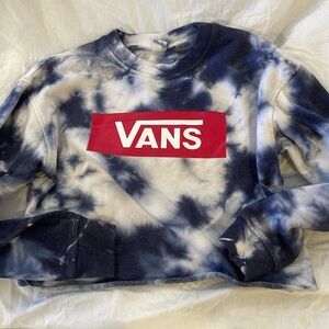 Vans Crop Top Sweatshirt XS red, white and blue